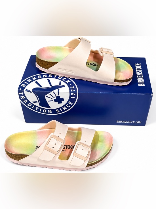 Birkenstock Shoes - Birkenstock Womens Arizona EVA Sandals - Light rose / Tie Dye